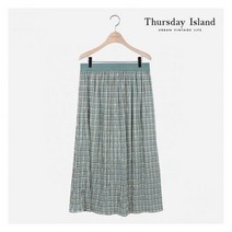 [써스데이아일랜드][Thursday Island] 여성 체크 소재 플리츠 스커트(T214MSK241W) 396630