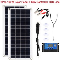 설치 태양광 모듈 100KW 태양열 아파트 에너지 태양열판 패널 솔라셀 인버터 가로등 가정용 주택용 베란다 태양 전지 패널 키트 자동차 요트 RV 배터리 충전기용 폴리 태양 전지, 5.E