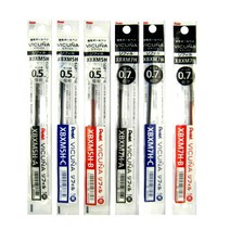 Pentel 펜텔 비쿠냐 볼펜 리필심 0.5/0.7 (XBXMS), 0.7-적색