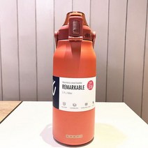 텀블러 대용량 빨대 스테인레스 스틸 보온 물병 냉온수 보온병 컵 진공 플라스크 체육관 머그컵 보온물병 물통 커피잔 워터저그 Termos, 1300ml, Red