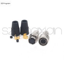 Hirose 6pin 커넥터 HR10A-7P-6P/HR10A-7J-6S 항공 우주 산업 케이블 수 플러그 플로팅 암 소켓, 03 Socket