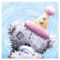 CWYJIN 보석십자수 캔버스 캐릭터 테디베어 DIY 키트 30X30 CM 데코레이션 그리다 선물, 1개, 귀엽다 테디베어