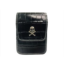 소가죽 프리미엄 미니 거리측정기 케이스 세로형 가죽케이스 부쉬넬 니콘쿨샷 차쉬넬, 블랙