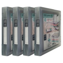 오렌지오피스 인덱스 심플 클리어 파일 케이스 대 A4 40mm, 블랙, 4개