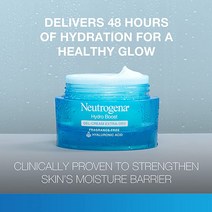 극건성 피부를 위한 히알루론산 함유 Neutrogena Hydro Boost 페이스 모이스처라이저 무향 오일 프리 논코메도제닉 젤 크림 로션 1.7온스