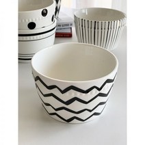 혼밥그릇 자취 홈세트 브런치 식기 세트 1인 웨이브 도트 심플, 파도