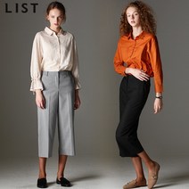 리스트 리스트(LIST) 인생핏 마이크로 패턴 크롭 팬츠 (택가격:148000원)