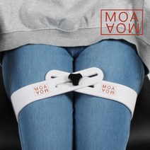 모아모아 다리묶기 자세교정 오다리교정 다리꼬기방지, (화이트)