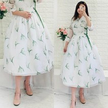 은방울꽃철릭원피스 (44-88사이즈) 생활한복 개량 빅사이즈 와이포샵