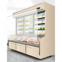 야채 과일 냉장고 쇼케이스 오픈 진열대 업소용 셀프, 1.2m 3온도 3실 럭셔리 그리드 모델