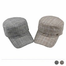 남자옷도매 국내 생산 린넨 체크 캡 모자