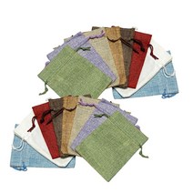 린넨 미니백 파우치 화장품가방 휴대용 복조리 스트링 면주머니 이너백