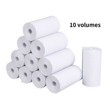 선명한 10 롤 영수증 감열지 57x30mm 인쇄 라벨 롤 모바일 POS 사진 프린터 금전 등록기 용지 사무실 문구, type0