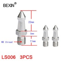 BEXIN삼각대 발 스파이크 교체 모노 포드 나사 보관 거치대 스탠드 앞바퀴 뒷바퀴 고정 Bogen Manfrotto Gitzo Benro RRS 삼각대용 악세사리, [04] LS006  3PC