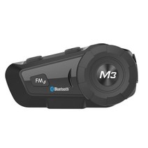 MORNYSTAR M3 Plus 인터콤 오토바이 헬멧 헤드셋 방수 무선 블루투스 BT 인터폰 FM 라디오 스테레오 음악, 검은 색