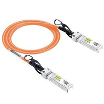 10Gtek 오렌지 컬러 10G SFP+ DAC 케이블 시스코 SFPH10GBCU1M 메라키 MACBLTA1M 유비퀴티 유니파이 디링크 슈퍼마이크로 포티넷 넷기어용 트위낵스 SFP, Orange_1m