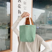 방이언니 미니 손가방 코듀로이 캔버스백 런치백 데일리백