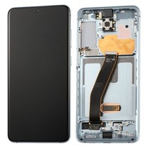 삼성 호환 갤럭시 S20 OLED 터치 스크린 디지타이저 디스플레이 어셈블리 용 100% OEM AMOLED 죽은 픽셀 없음 그림자, [03] S20 Blue With Frame