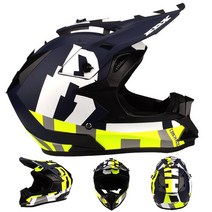오토바이 풀페이스 헬멧 오프로드 안전 성인 먼지 Motocross ATV Dirtbike BMX 오프로, 05 Navy Blue
