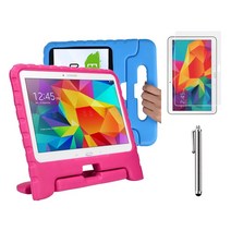 갤럭시탭4 10.1 에바폼 커버 케이스+액정필름+터치펜 SM-T530 T536 어드밴스 케이스나라 웅진북패드 북클럽 빨간펜 교원 구몬학습 카카오키즈탭 advanced, 핑크