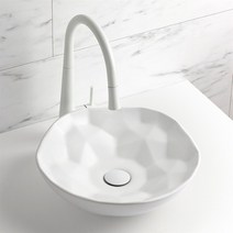 YJ-9581 무광화이트 도기볼세면기세면대 세면기 세면볼 도기볼, CH 골드(멍)자동폽업, I트랩(바닥배수), 1개