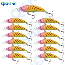 [QISHENG] 쏘가리 미노우 농어 미노우 꺽지 볼락 배스 13개입/세트 하드베이트 싱킹 루어, HHW-1#, 짧은 입술 미노우(5g)