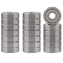 XiKe 608ZZ 더블 메탈 씰 베어링 20개 8x22x7mm 사전 윤활 처리되고 안정적인 성능 및 비용 효율적 딥 그루브 볼 USA 미국