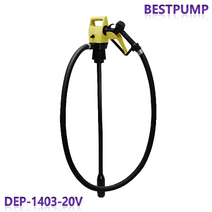 덕신양행 DEP-1403-20V 충전용 드럼용 전동펌프 엔진오일 등유 경유 다용도 드럼펌프, 펌프 충전식밧데리, 플라스틱관, 4미터