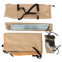 자동차 커버 차량용 방수 car side suv sunshade tent awning canopy for roof top tent 캠핑 지프 랭글러 car 액세서리 피크닉, 카키색 옷감, 씨엔, 200x440cm