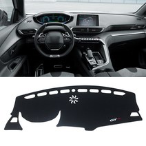 푸조 3008 GT 2017 LHD/RHD 자동차 대시 보드 라이트 커버 매트 방지 uv 카펫 패드 액세서리, 01 LHD Black Side