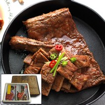 꿀맛연구소 백종원의 3대천왕 향유갈비 원조 포천 이동갈비 양념 돼지갈비 선물세트 2kg(1kg x2팩) 부직포가방 선물용갈비