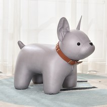 동물스툴 거실 원목 스툴의자 키즈용 가정용 인테리어 장식 키즈방 유치원 어린이집 키즈카페, 그레이 강아지