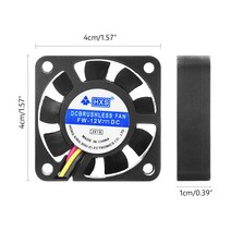 DC 12V 40mm 저소음 브러시리스 냉각 컴퓨터 케이스 팬 4010 2 핀 PC CPU 방열판 쿨러 3D 프린터 부품 40x4, 한개옵션0