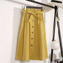 베베디 여성용 션라인 롱치마 스커트