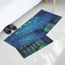 원룸 명화 인테리어 고흐 발매트 60x40cm 론강의별밤, 단품