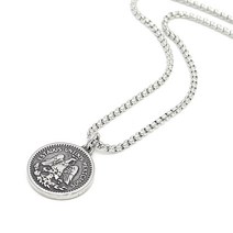 [슈가스톤] coin necklace 써지컬스틸 엔틱코인펜던트 남자목걸이 패션목걸이
