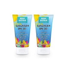Reef Safe Sunscreen SPF 30＋ (2 Pack) - All Natural Travel Size Water Resistant Moisturizing Biodegradable Broad Spectrum UVA/UVB Coral Friendly Minera