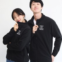 멋지군 후리스 이니셜 자수 기모 발열 집업 플리스
