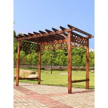 한옥정자 원두막 팔각정 파라고 썬룸 카페 사각 정자, 길이 3m x 폭 1.7m의 포도 격자(격자 포함)