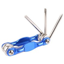 6 In 1 Multi-Function Bicycle Repair Tools Carbon Steel Folding Tool Mountain Cycling Bike Screwdriv, [01] 파란