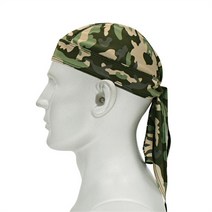 빠른 건조 인쇄 사이클링 모자 여름 남성 달리기 하이킹 낚시 두건 머리 스카프 사이클링 후드 머리띠 해골 모자, Camouflage Green