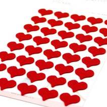 [예현] 부직포 펠트 스티커 722 하트중, 연핑크