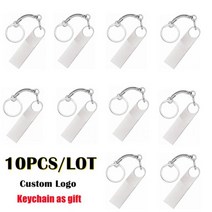 usb 10 개/로트 펜 드라이브 메탈 Pendrive 2.0 32GB 64GB 16GB 8GB 4GB 고속 Usb 플래시 128MB 512MB 2GB 1GB 메모리, 32GB_Silver Color