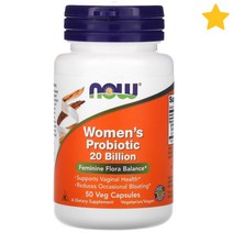Now Food Womans Probiotic 20 Billion 나우푸드 우먼스 프로바이오틱스 20빌리언 CFU 50정, 기본