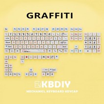 138 키 낙서 Keycap 체리 프로필 PBT Keycaps 기계식 키보드 키 캡 세트, free