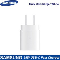 고속 충전기 무선 벽전원 어댑터 삼성 갤럭시 S22 S21 S20 참고 10 A90 A80 탭 S8 S7 A53 A73 A33 A13 Pd 5, 08 White US Charger