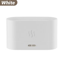 초음파 가습기 미스트 메이커 에센셜 오일 디퓨저 시뮬레이션 불꽃 usb 초음파 가습기, 하얀색