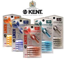 켄트(KENT) 정품 치간칫솔세트 슬라이드형 6개입 칫솔 치실, 켄트 치간칫솔 KENT-7310 (M)