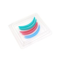 5 쌍 속눈썹 컬러 실리콘 패드 다채로운 재활용 막대 방패 리프팅 3D 파마 도구, [05] 5 pairs Colorful