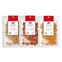 바우와우 촉촉큐브육포 강아지 훈련용간식 강아지간식 300g x 3봉 치킨/연어/소고기 900g, 연어900g